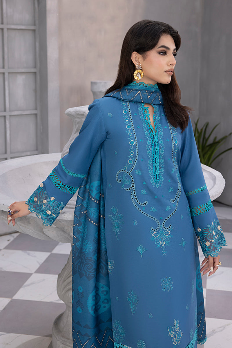 Rang Rasiya Florence Unstitched Embroidered Linen 3Pc Suit D-07 MALIHA