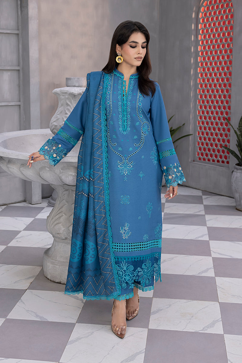 Rang Rasiya Florence Unstitched Embroidered Linen 3Pc Suit D-07 MALIHA