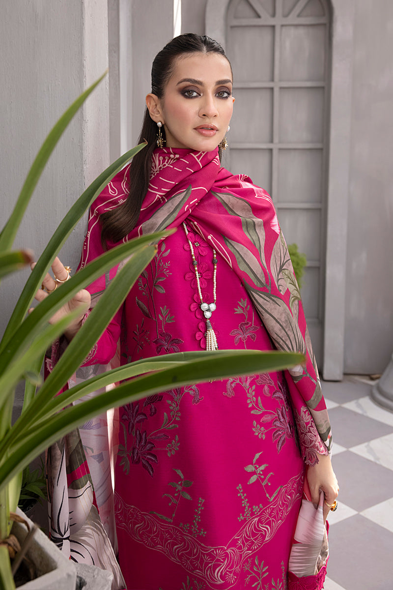 Rang Rasiya Florence Unstitched Embroidered Linen 3Pc Suit D-08 RAISA