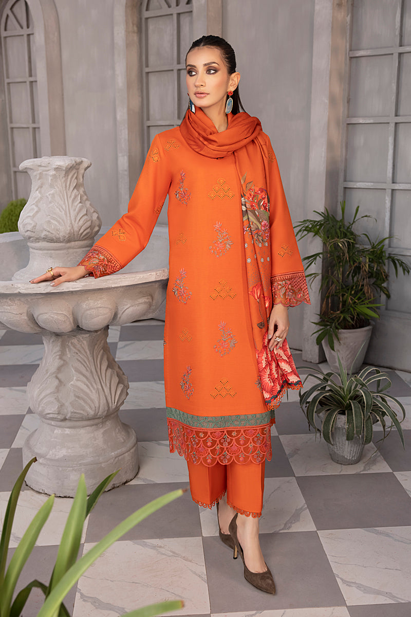 Rang Rasiya Florence Unstitched Embroidered Linen 3Pc Suit D-10 ADAN
