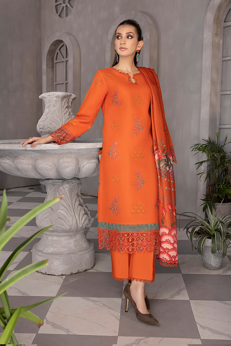 Rang Rasiya Florence Unstitched Embroidered Linen 3Pc Suit D-10 ADAN