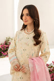 Rang Rasiya Florence Embroidered Lawn Unstitched 3Pc Suit D-01 Ivory
