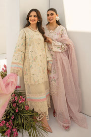 Rang Rasiya Florence Embroidered Lawn Unstitched 3Pc Suit D-01 Ivory