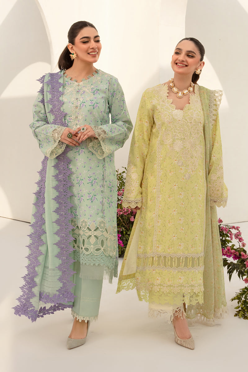 Rang Rasiya Florence Embroidered Lawn Unstitched 3Pc Suit D-03 Olivia