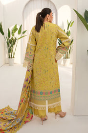 Rang Rasiya Florence Embroidered Lawn Unstitched 3Pc Suit D-06 Sunshine
