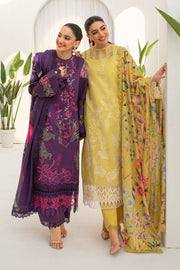 Rang Rasiya Florence Embroidered Lawn Unstitched 3Pc Suit D-06 Sunshine