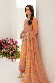 Rang Rasiya Florence Embroidered Lawn Unstitched 3Pc Suit D-10 Cinnamon