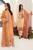 Rang Rasiya Florence Embroidered Lawn Unstitched 3Pc Suit D-10 Cinnamon