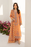 Rang Rasiya Florence Embroidered Lawn Unstitched 3Pc Suit D-10 Cinnamon