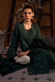 Rang Rasiya Embroidered Khaddar Unstitched 3Pc Suit D-05 Affogato
