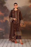 Rang Rasiya Embroidered Khaddar Unstitched 3Pc Suit D-07 Hot Choclate