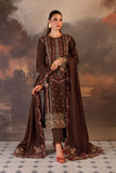 Rang Rasiya Embroidered Khaddar Unstitched 3Pc Suit D-07 Hot Choclate