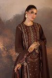 Rang Rasiya Embroidered Khaddar Unstitched 3Pc Suit D-07 Hot Choclate