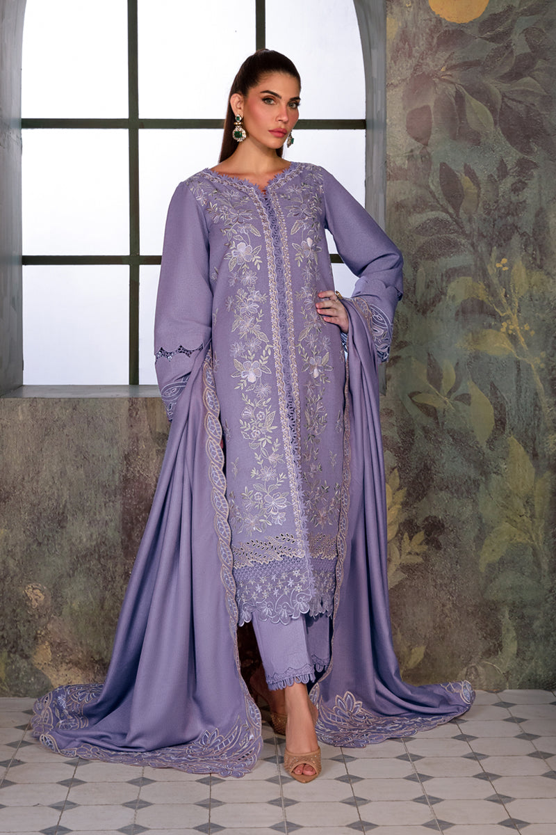 Rang Rasiya Embroidered Karandi Unstitched 3Pc Suit D-08 Latte