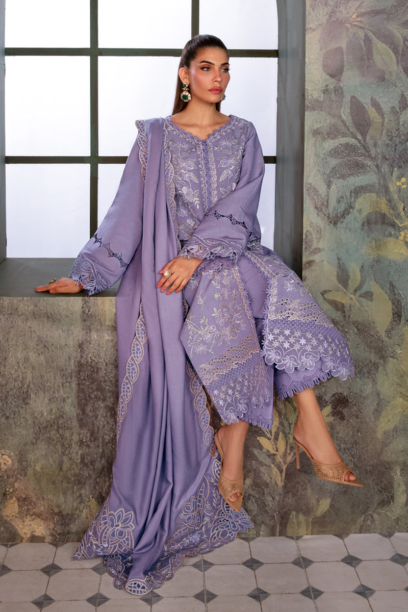 Rang Rasiya Embroidered Karandi Unstitched 3Pc Suit D-08 Latte