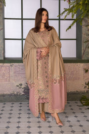 Rang Rasiya Embroidered Karandi Unstitched 3Pc Suit D-09 Cappuccino