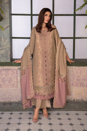 Rang Rasiya Embroidered Karandi Unstitched 3Pc Suit D-09 Cappuccino