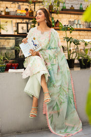 Rang Rasiya Lifestyle Embroidered Lawn Unstitched 3Pc Suit D-13 SAGE