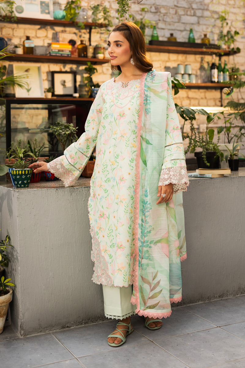 Rang Rasiya Lifestyle Embroidered Lawn Unstitched 3Pc Suit D-13 SAGE