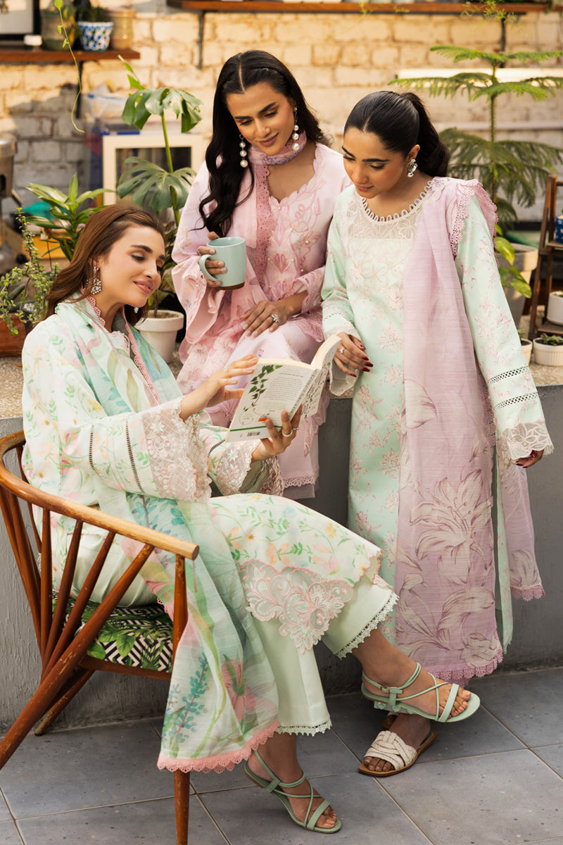 Rang Rasiya Lifestyle Embroidered Lawn Unstitched 3Pc Suit D-13 SAGE