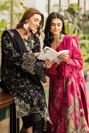 Rang Rasiya Lifestyle Embroidered Lawn Unstitched 3Pc Suit D-01 MIDNIGHT