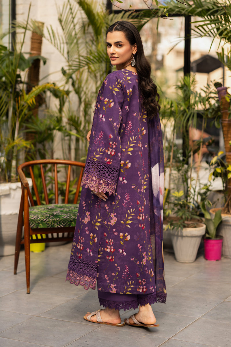 Rang Rasiya Lifestyle Embroidered Lawn Unstitched 3Pc Suit D-08 CHARLOTTE