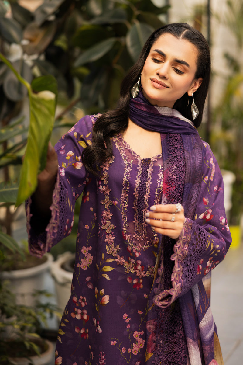 Rang Rasiya Lifestyle Embroidered Lawn Unstitched 3Pc Suit D-08 CHARLOTTE