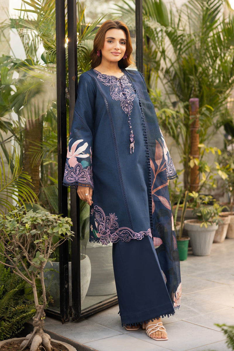 Rang Rasiya Lifestyle Embroidered Lawn Unstitched 3Pc Suit D-07 LUNA