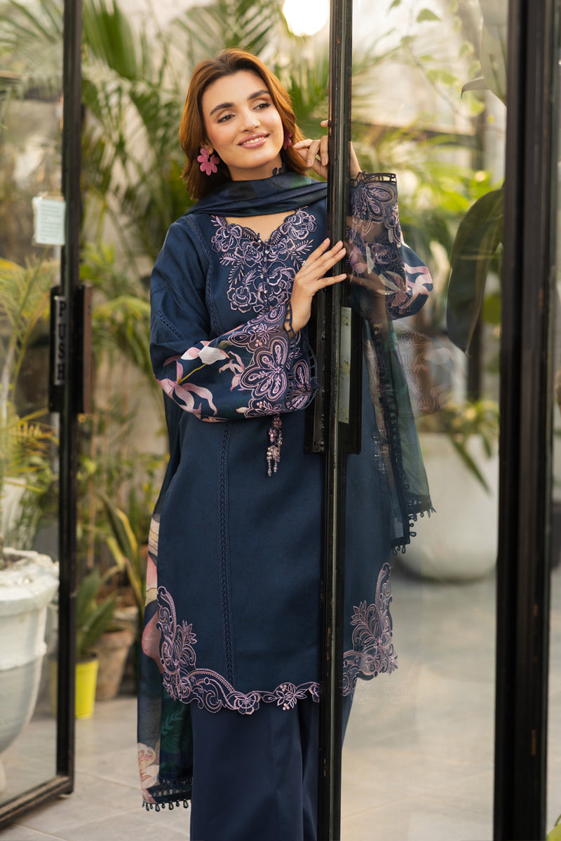 Rang Rasiya Lifestyle Embroidered Lawn Unstitched 3Pc Suit D-07 LUNA