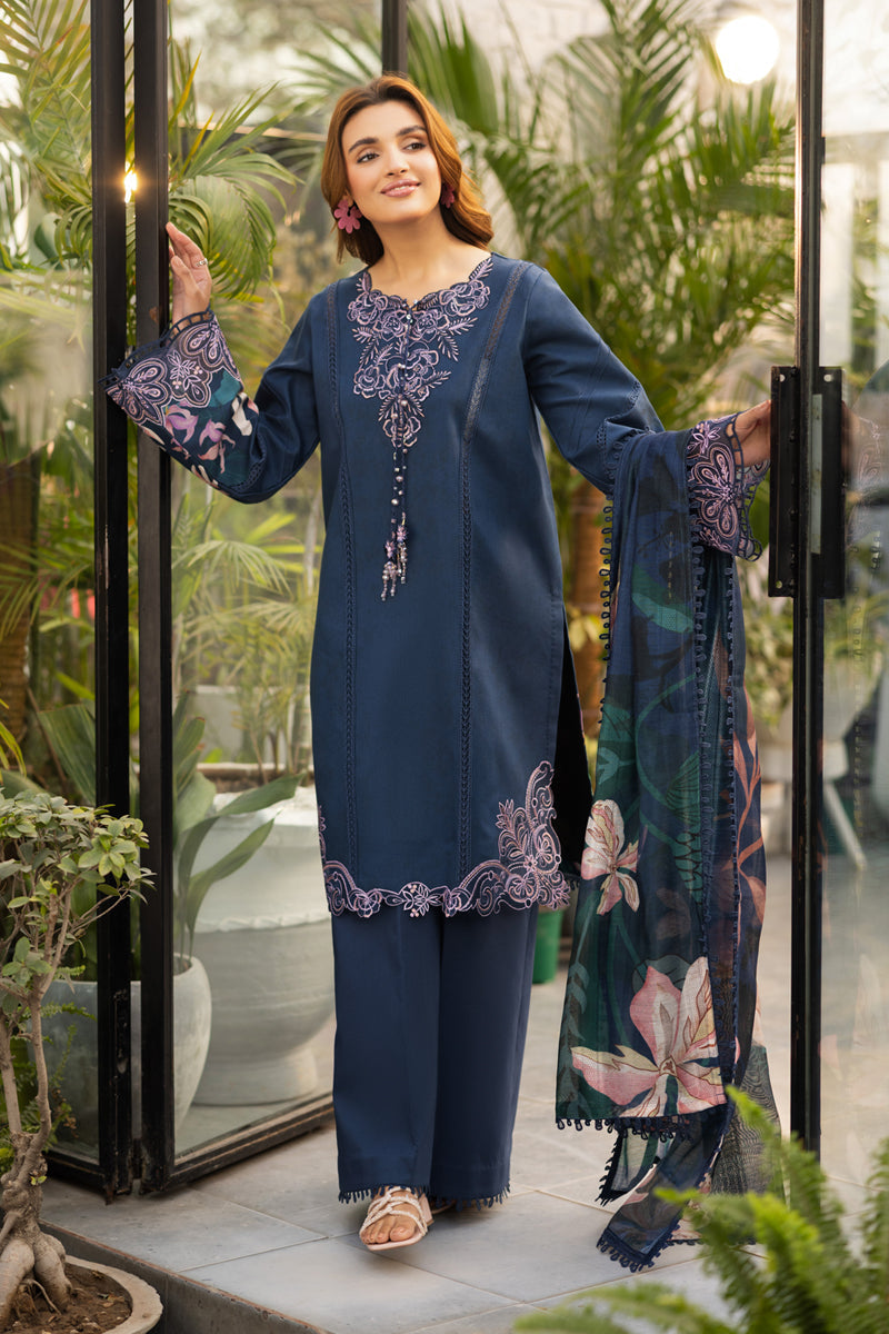 Rang Rasiya Lifestyle Embroidered Lawn Unstitched 3Pc Suit D-07 LUNA