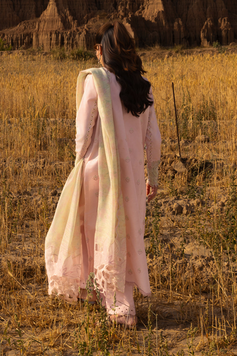 Rang Rasiya Premium Embroidered Lawn Unstitched 3Pc Suit D-01 NEHAL