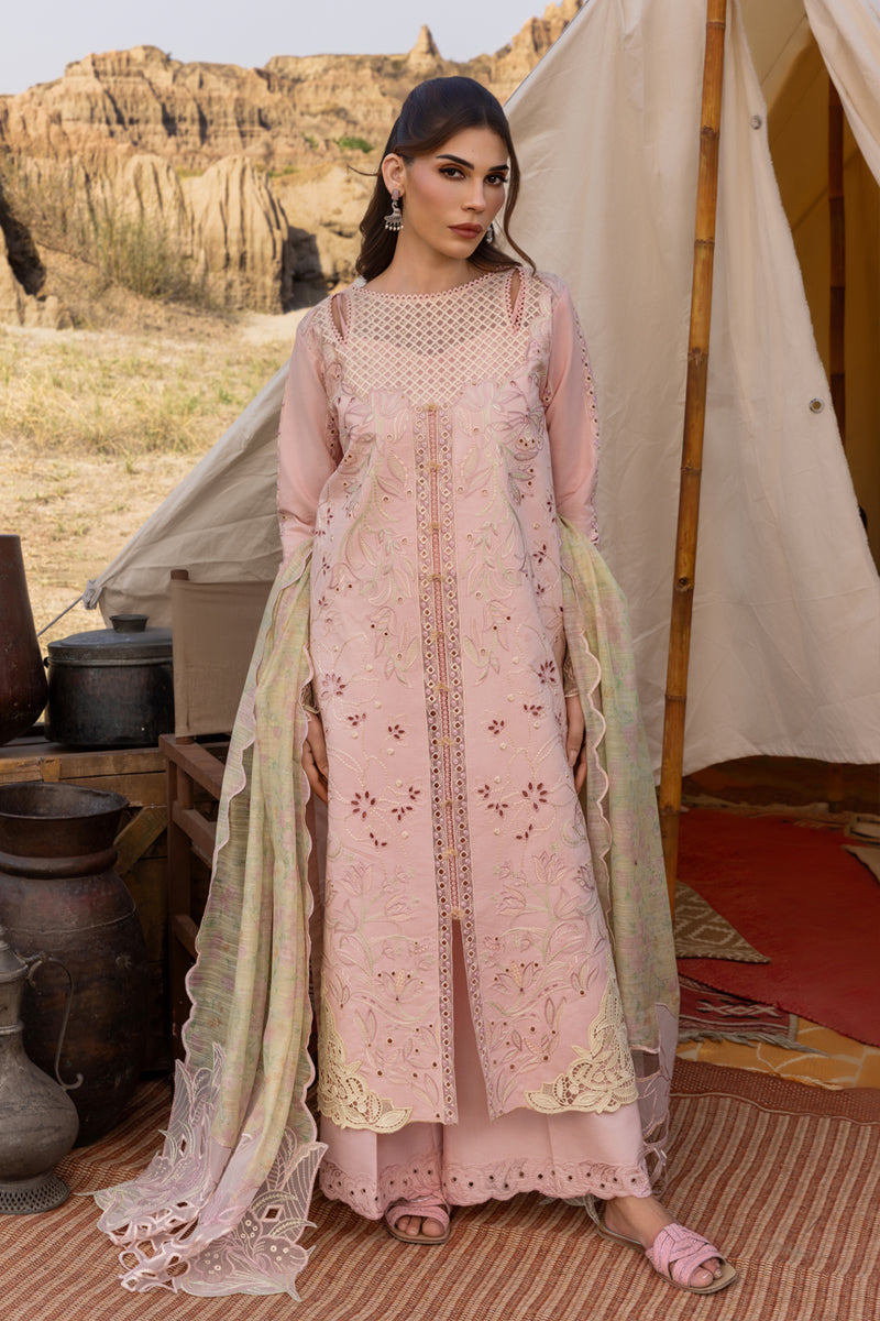 Rang Rasiya Premium Embroidered Lawn Unstitched 3Pc Suit D-01 NEHAL