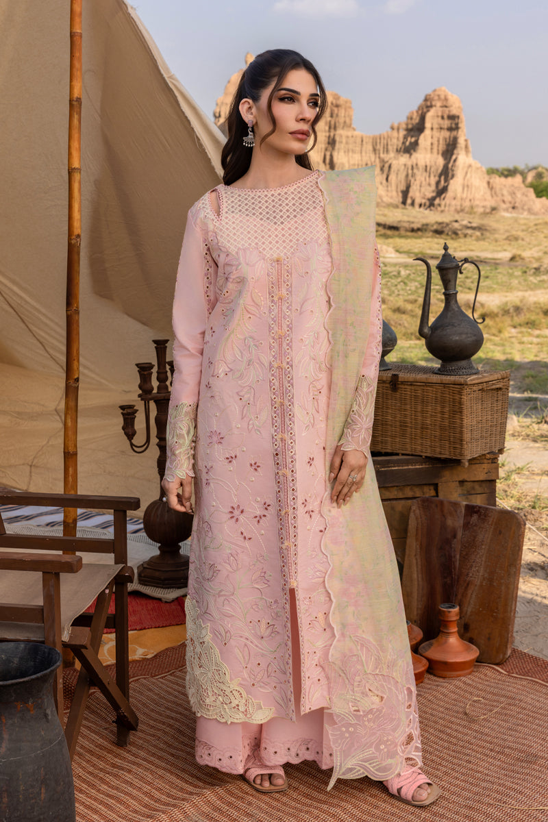 Rang Rasiya Premium Embroidered Lawn Unstitched 3Pc Suit D-01 NEHAL
