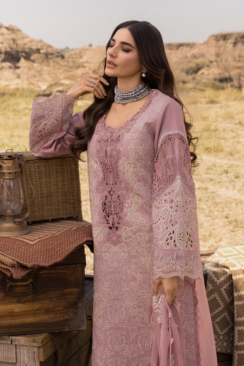 Rang Rasiya Premium Embroidered Lawn Unstitched 3Pc Suit D-02 AYSEL
