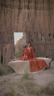 Rang Rasiya Premium Embroidered Lawn Unstitched 3Pc Suit D-03 MAHI