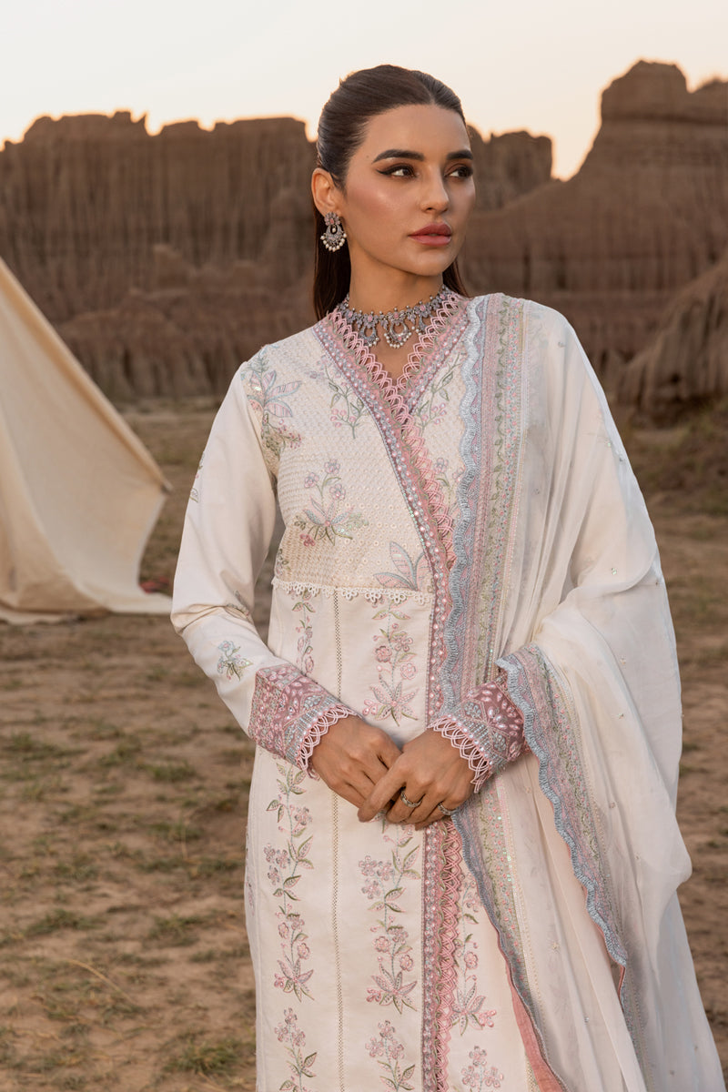 Rang Rasiya Premium Embroidered Lawn Unstitched 3Pc Suit D-04 HAYA