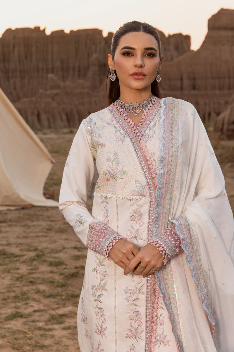 Rang Rasiya Premium Embroidered Lawn Unstitched 3Pc Suit D-04 HAYA