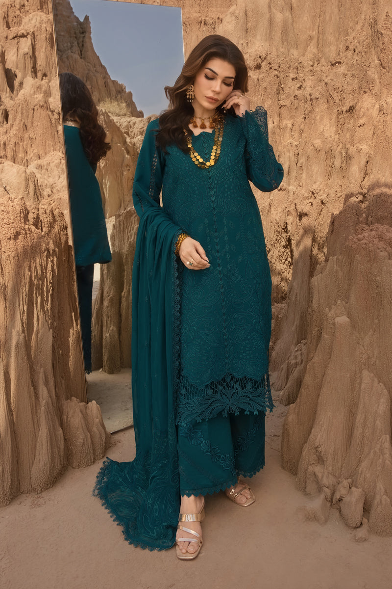 Rang Rasiya Premium Embroidered Lawn Unstitched 3Pc Suit D-06 ZAYNAH