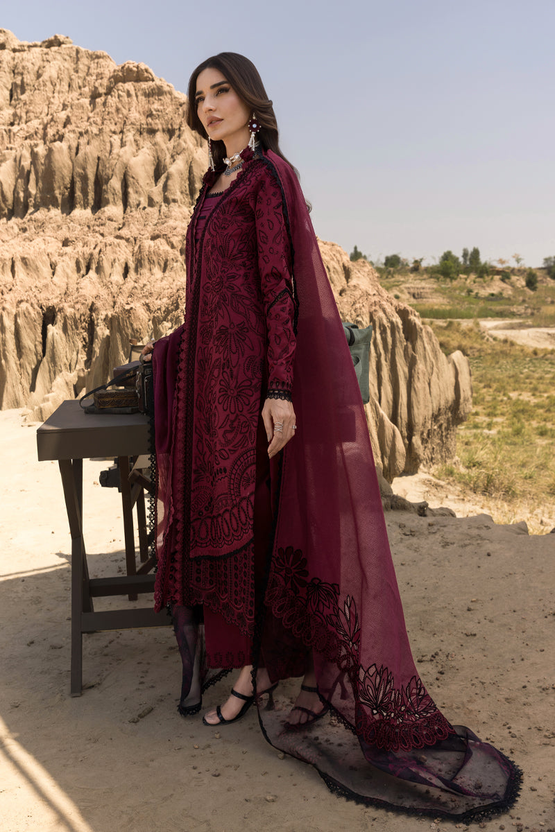 Rang Rasiya Premium Embroidered Lawn Unstitched 3Pc Suit D-07 MAYA