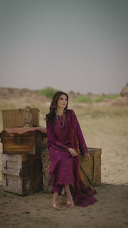 Rang Rasiya Premium Embroidered Lawn Unstitched 3Pc Suit D-09 AMYRA