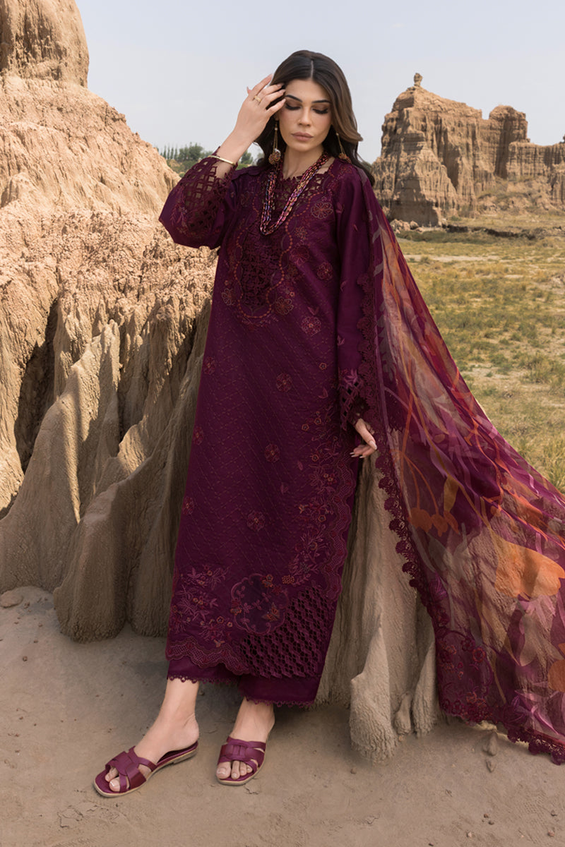 Rang Rasiya Premium Embroidered Lawn Unstitched 3Pc Suit D-09 AMYRA