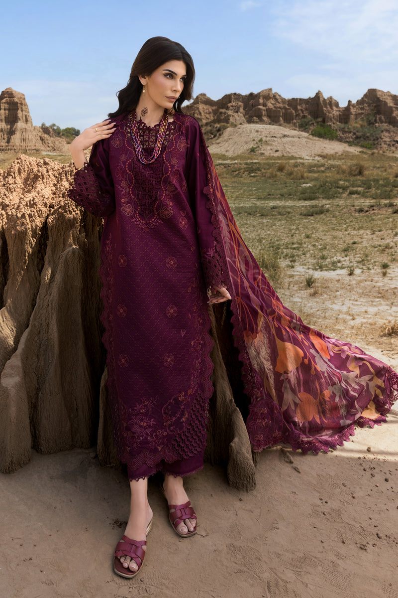 Rang Rasiya Premium Embroidered Lawn Unstitched 3Pc Suit D-09 AMYRA