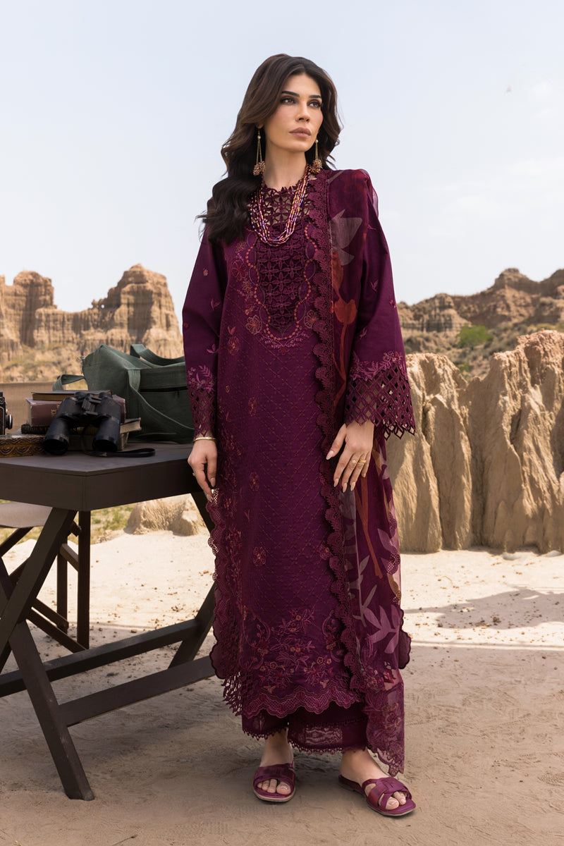 Rang Rasiya Premium Embroidered Lawn Unstitched 3Pc Suit D-09 AMYRA
