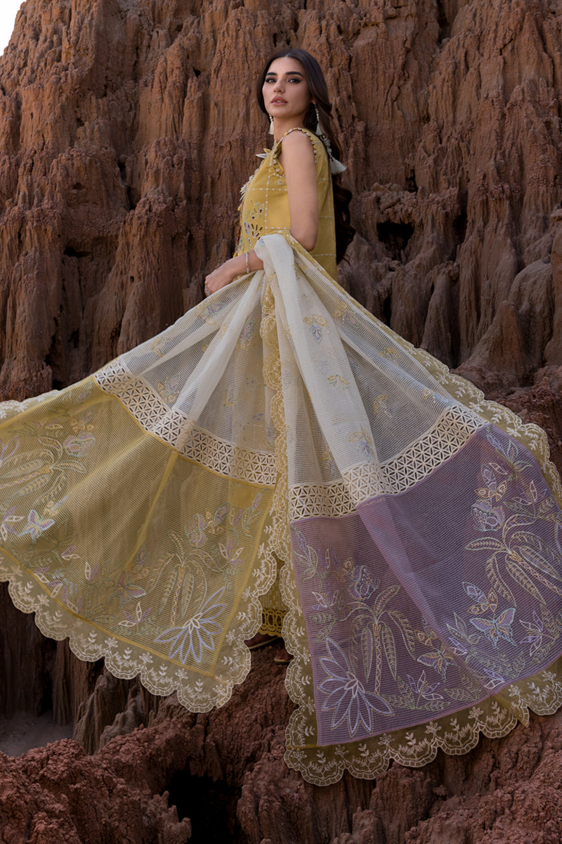 Rang Rasiya Premium Embroidered Lawn Unstitched 3Pc Suit D-11 NADIA