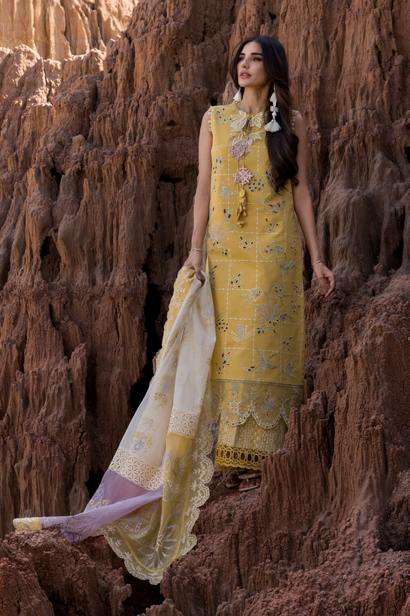 Rang Rasiya Premium Embroidered Lawn Unstitched 3Pc Suit D-11 NADIA