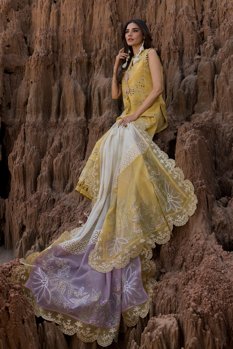 Rang Rasiya Premium Embroidered Lawn Unstitched 3Pc Suit D-11 NADIA