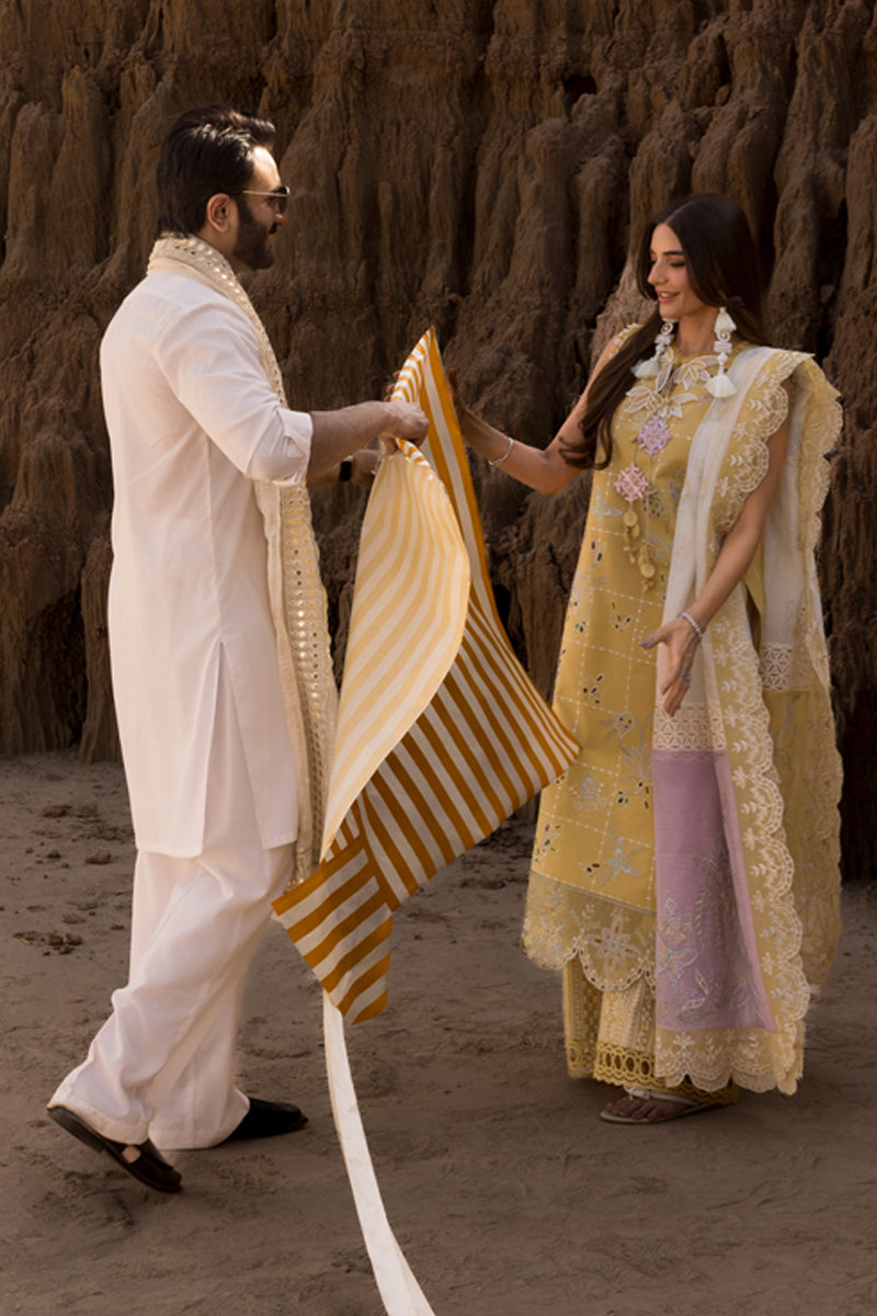 Rang Rasiya Premium Embroidered Lawn Unstitched 3Pc Suit D-11 NADIA