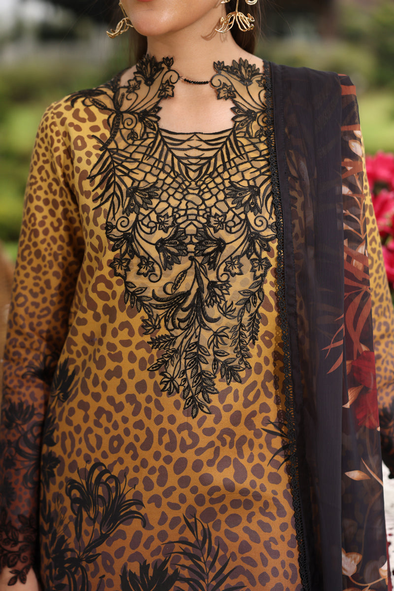 Rang Rasiya Lifestyle Embroidered Lawn Unstitched 3Pc Suit D-03 HOORIA