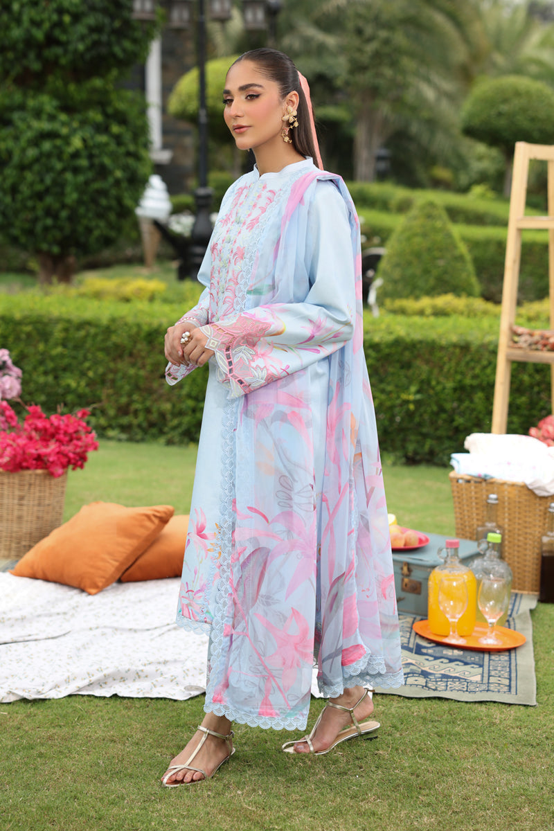 Rang Rasiya Lifestyle Embroidered Lawn Unstitched 3Pc Suit D-07 LARA