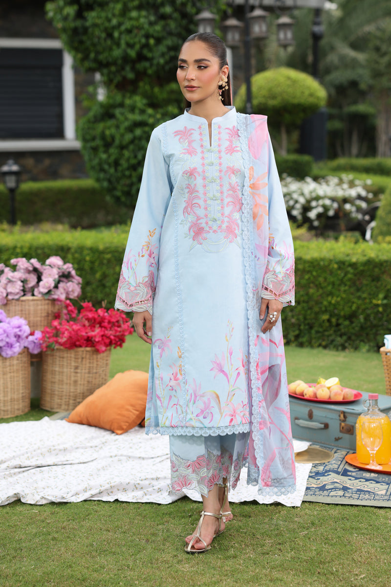 Rang Rasiya Lifestyle Embroidered Lawn Unstitched 3Pc Suit D-07 LARA
